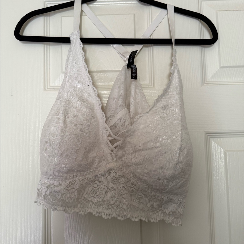 Torrid White Lace Bralette